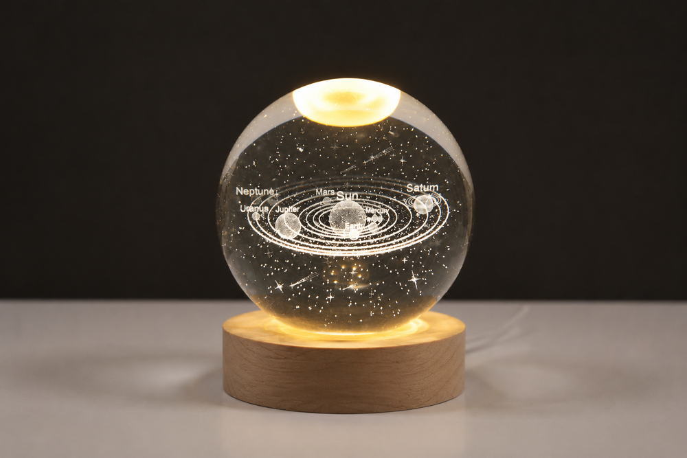3D Crystal Ball Night Light