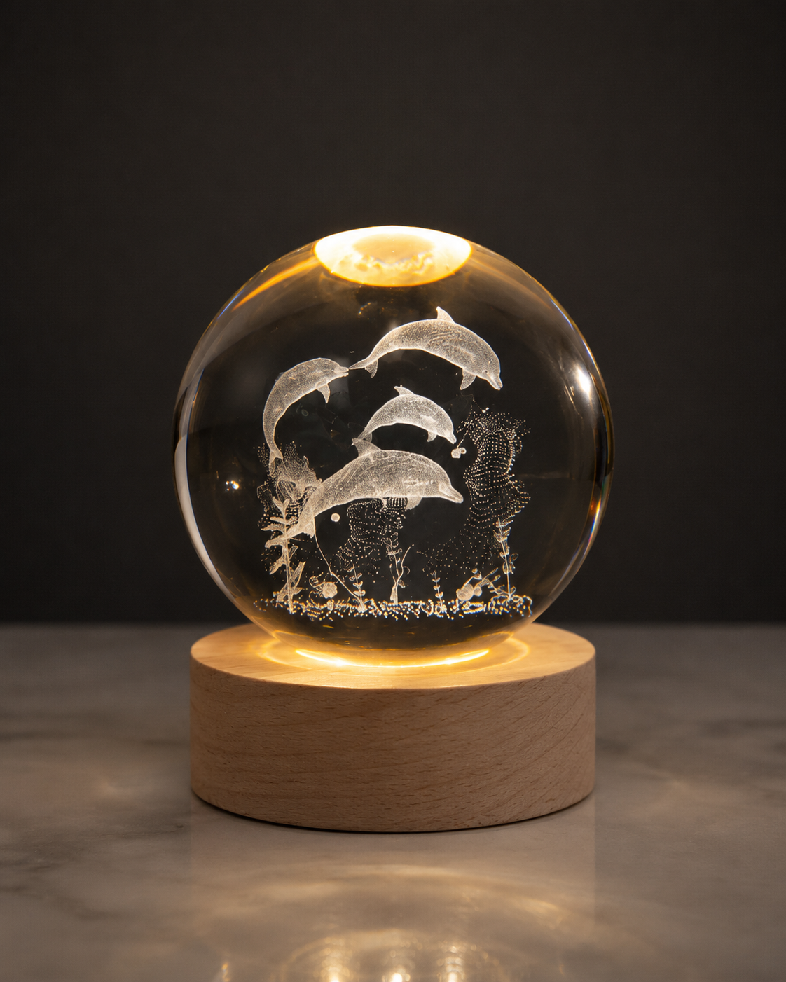 3D Crystal Ball Night Light