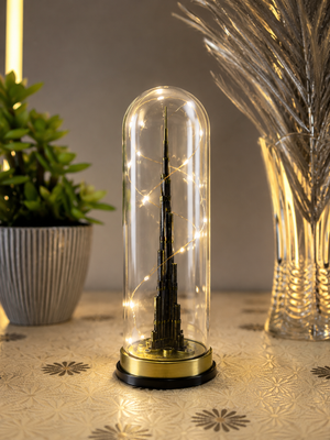 Dubai Burj Khalifa LED Night Light – Glass Dome with Fairy Lights